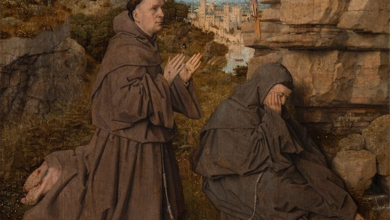 „Sfântul Francisc de Assisi primind stigmatele”, pictura lui Van Eyck care AI-ul spune că ar putea să nu fie autentică FOTO Wikipedia