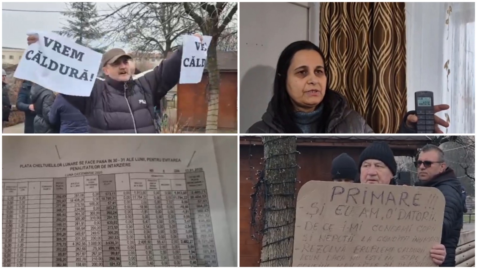 Orașul în care zeci de oameni au protestat în fața primăriei, pentru că nu au apă caldă și căldură. Cum s-a ajuns în această situație