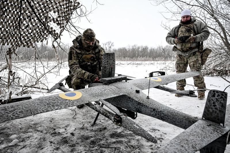 Combat mission of Ukrainian UAS crew in Pokrovsk sector, Ukraine - 23 Jan 2026