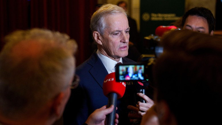 Oslo 20260202. Prime Minister Jonas Gahr Støre meets the press during a security conference on transatlantic partners and comments on Mette-Marit's and Jagland's relationship with Epstein. The Norwegian Atlantic Committee is organizing a security conferen