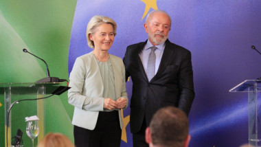 Rio De Janeiro, Brazil. 16th Jan, 2026. The President of the Republic, Luiz Inácio Lula da Silva, received the President of the European Union, Ursula Von Der Leyen, this Friday (16), to celebrate the agreement with Mercosur. Credit: Carlos Elias Junior/F
