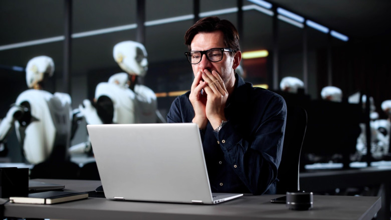 AI Robot Replacing Human Roles In Business With Efficiency And Ease.