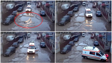 ambulanta stricata drum cu gropi