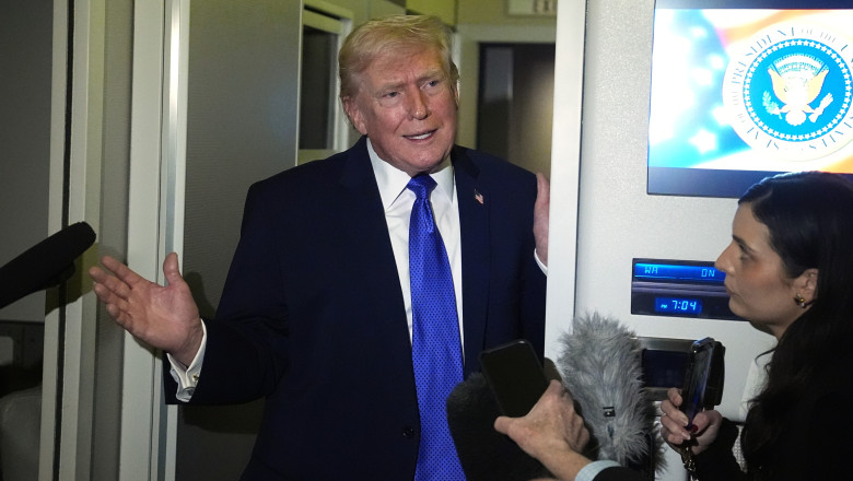 donald trump air force one reporteri