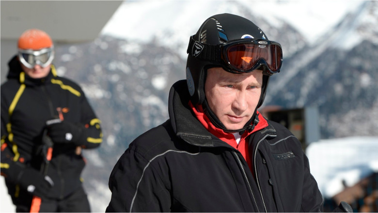 Vladimir Putin la schi