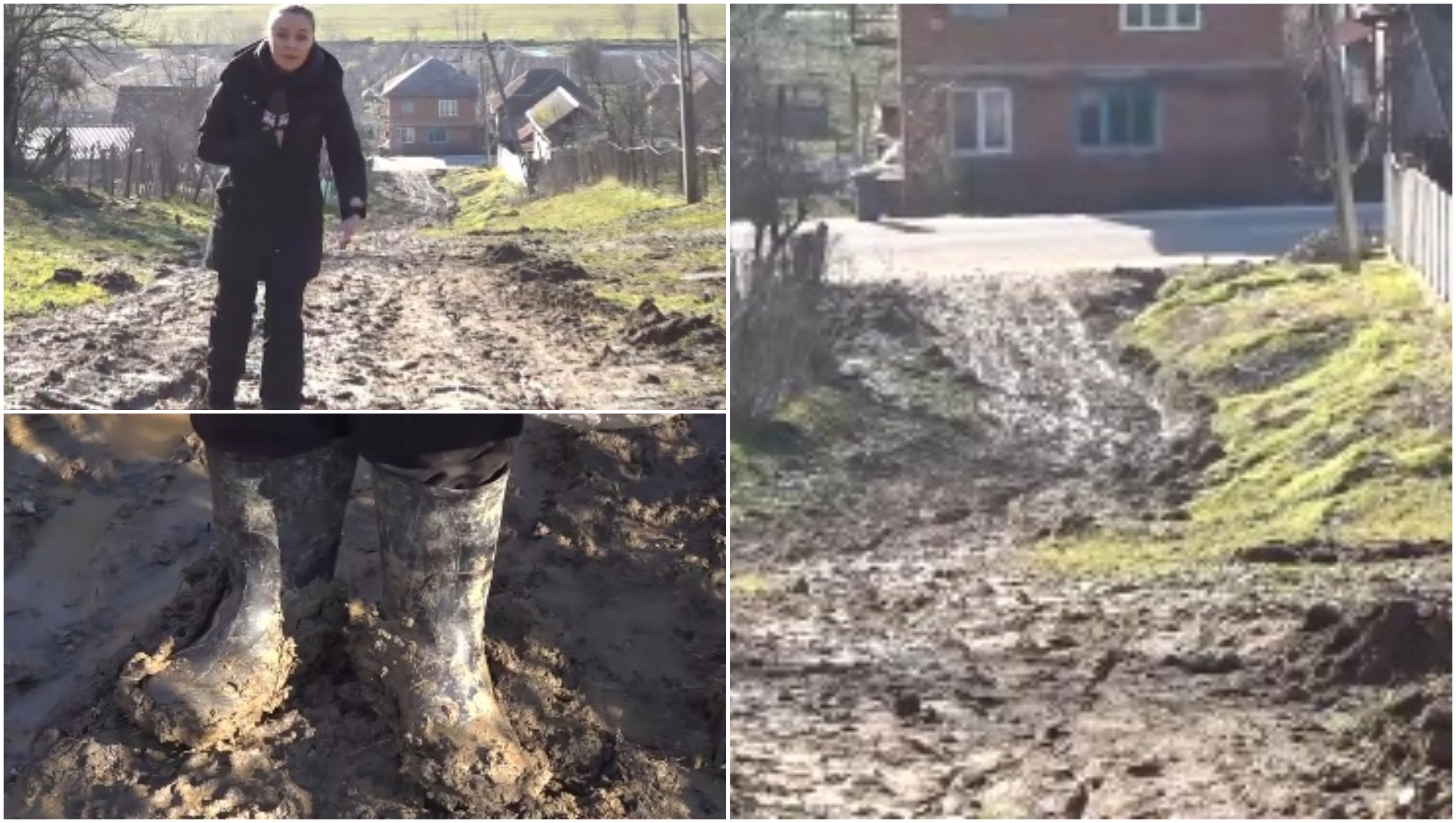 Localități îngropate în nămol. Cum arată viața pentru zeci de familii din Gorj, izolate de noroi. „Dacă Guvernul nu ne dă, așa va fi”