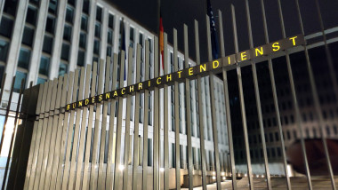 13.02.2026, Berlin - Deutschland. Bundesnachrichtendienst am Abend. *** 13 02 2026, Berlin Germany Federal Intelligence