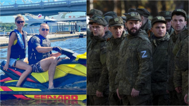 colonelul rus Konstantin Frolov și soția în vacanță / soldați ruși din unitățile Storm