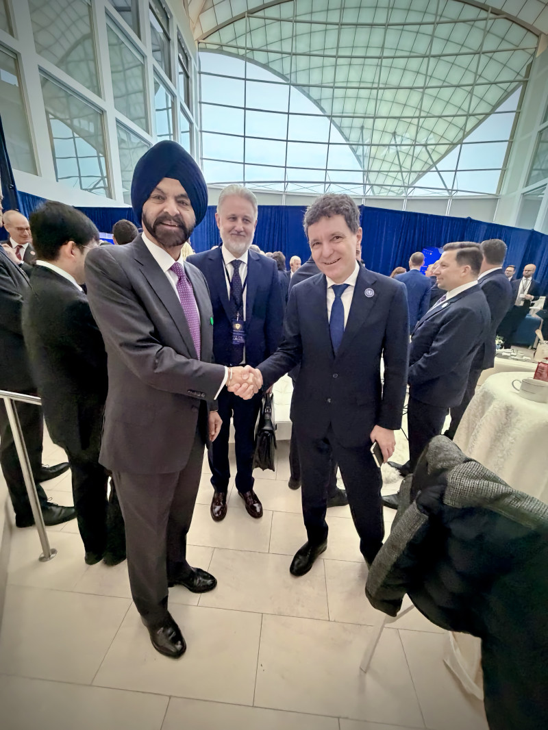 Nicușor Dan și Ajaypal Singh Ajay Banga, președintele World Bank Group