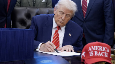President Donald Trump participates in a bill signing at the White House