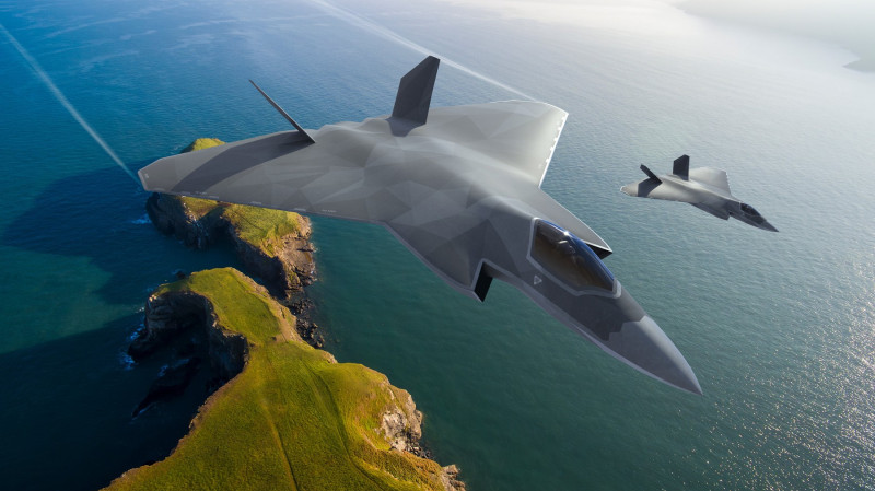 EMBARGOED New concept model of UK�s stealth fighter Tempest unveiled