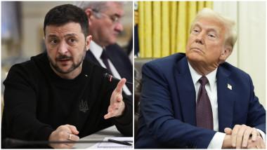 Volodimir Zelenski și Donald Trump.