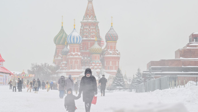 Snowfall in Moscow
