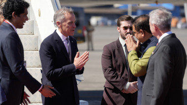 PM Mark Carney and Wife Arrives In Mumbai - India