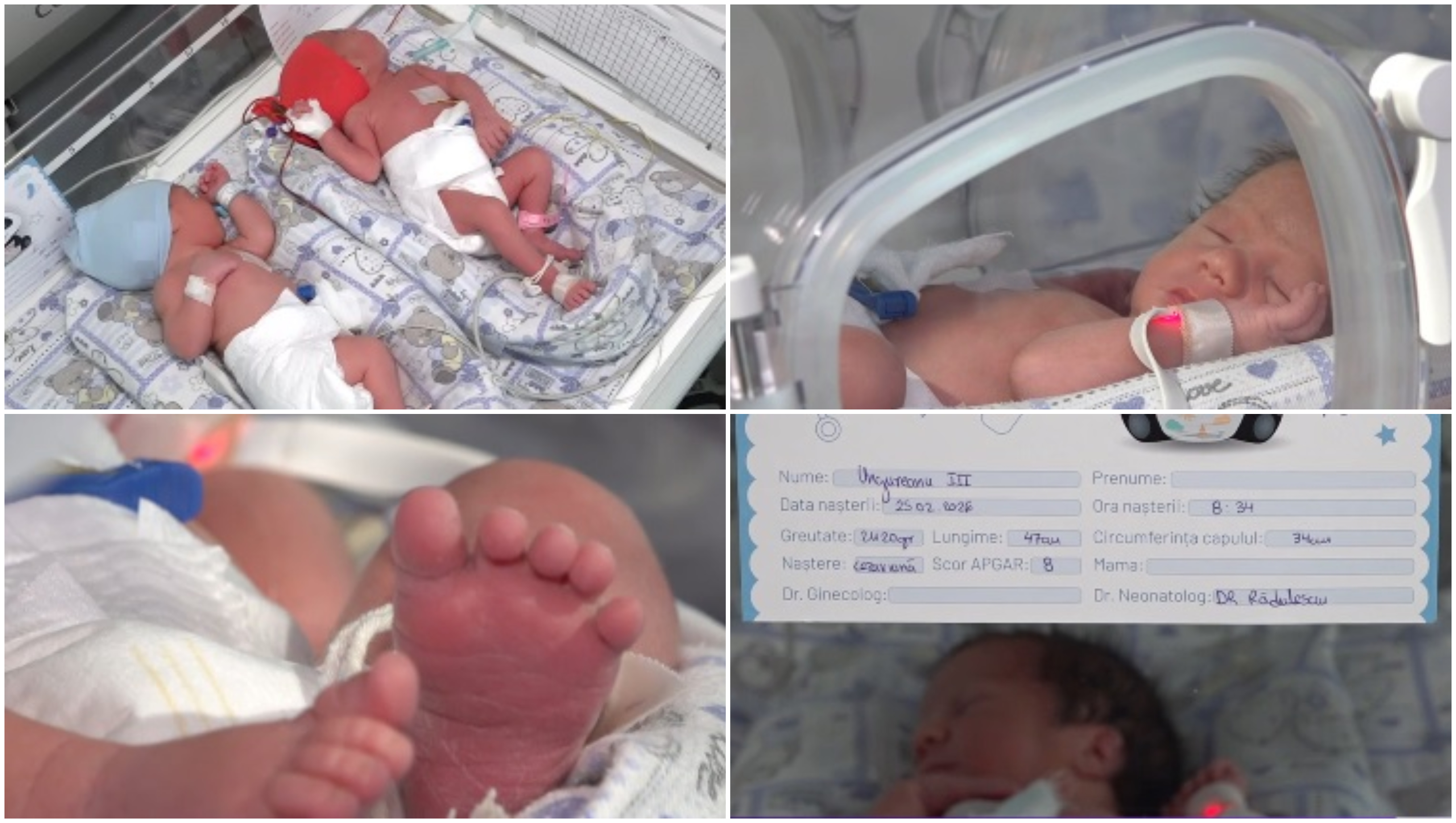 Un caz la 100.000. O femeie din Timișoara a născut tripleți din sarcină naturală. Mărturia mamei: „Am fost șocată. Era să leșin”