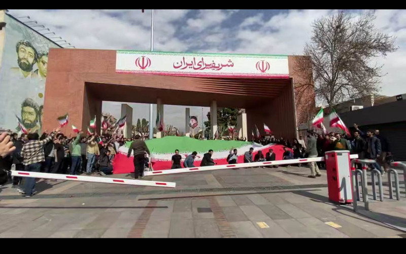 Iranian Students Protest Outside Sharif University Against US and Israeli Strikes - 28 Feb 2026