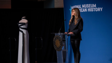 First Lady Melania Trump'S Dress In The Smithsonian, Washington, Dc, United States - 20 Feb 2026