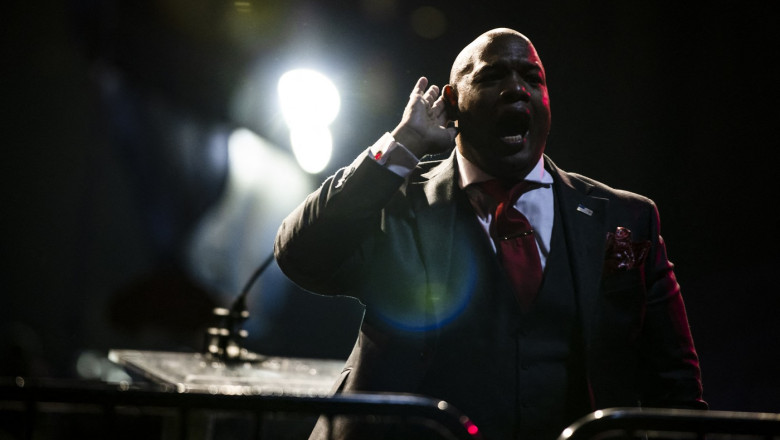 Consilierul spiritual al lui Trump, Mark Burns. Foto Profimedia