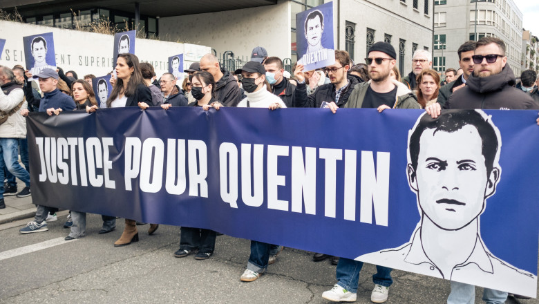Rally In Tribute To Quentin Deranque - Lyon, France - 21 Feb 2026