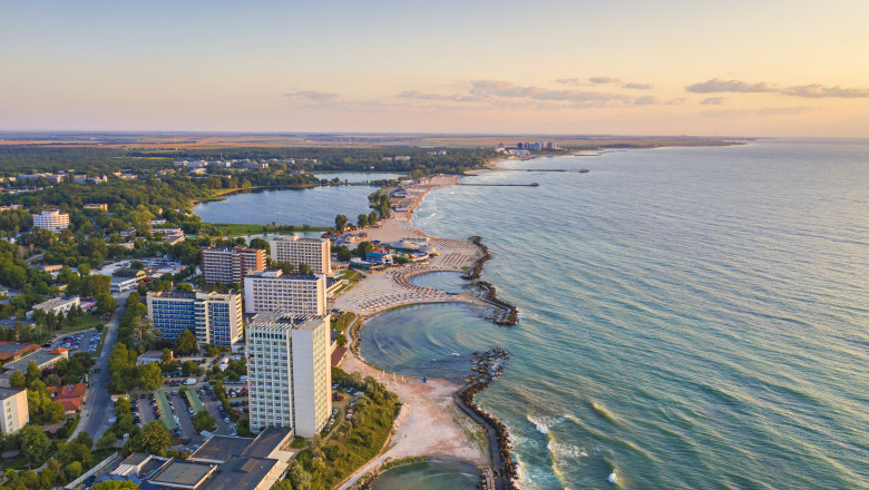 Summer resort aerial landscape