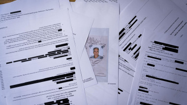 Barcelona, Spain - 11 february 2026: A document from the U.S. Department of Justice release of the Jeffrey Epstein files, showing Jeffrey Epstein, is