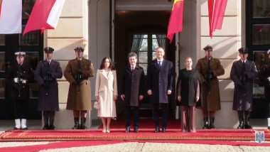 Nicusor dan si mirabela gradinaru alturi de cuplul prezidential polonez