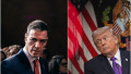 Pedro Sanchez (stânga), Donald Trump (dreapta).