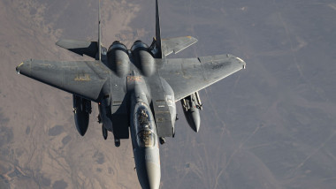 U.S. Air Force F-15E Strike Eagle Fighter Aircraft Patrolling Middle East