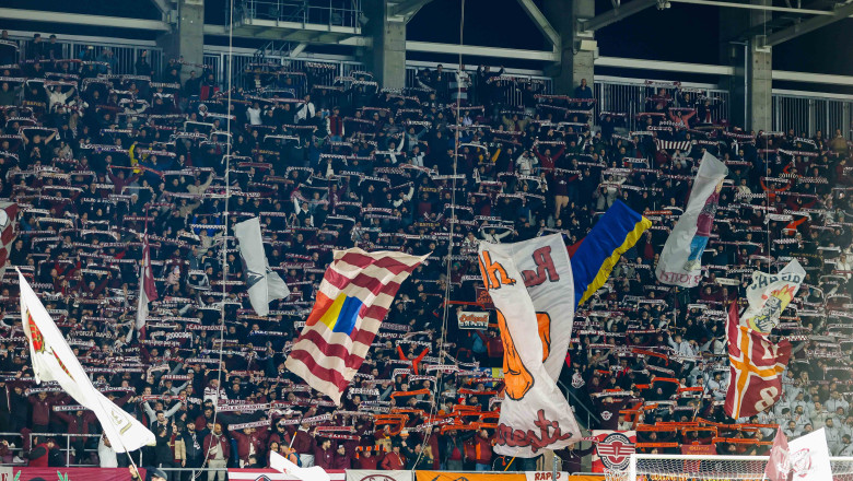 Superliga Romania Meciul de fotbal dintre echipele Rapid București și Universitatea Craiova, din etapa a 30-a a Superligii, disputat pe Arena Națională din București, martie 2026.