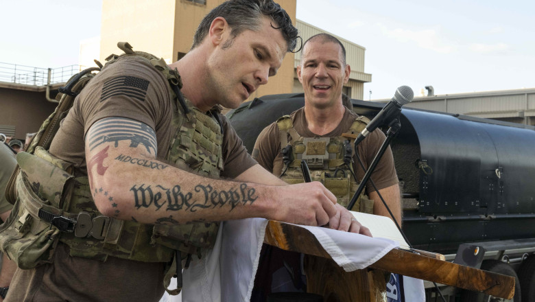 U.S. Secretary Of Defense Pete Hegseth Visits Marine Corps Base Hawaii