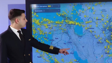 pilot arata pe harta