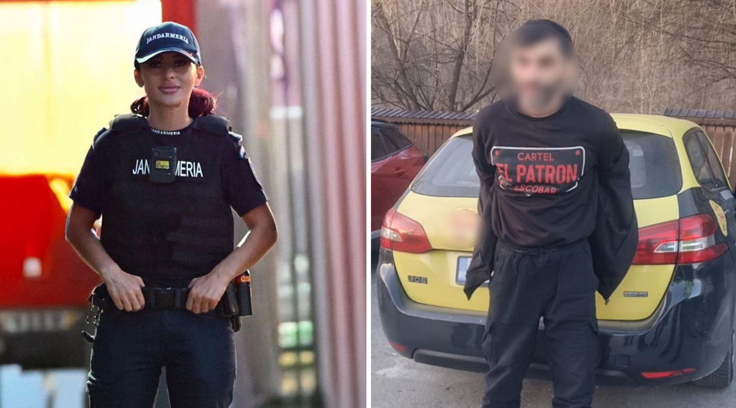 O jandarmeriță curajoasă a oprit un hoț să fugă cu banii sustraşi dintr-o mânăstire