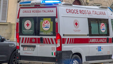 Croce Rossa Italiana Ambulance In Florence Street, Italy - 22 Nov 2025