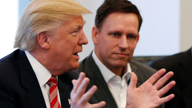 Donald Trump și Peter Thiel.