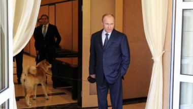 Vladimir Putin at Bocharov Ruchei residence in Sochi, south of Russia