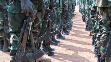 trupe militare cu arme in mână