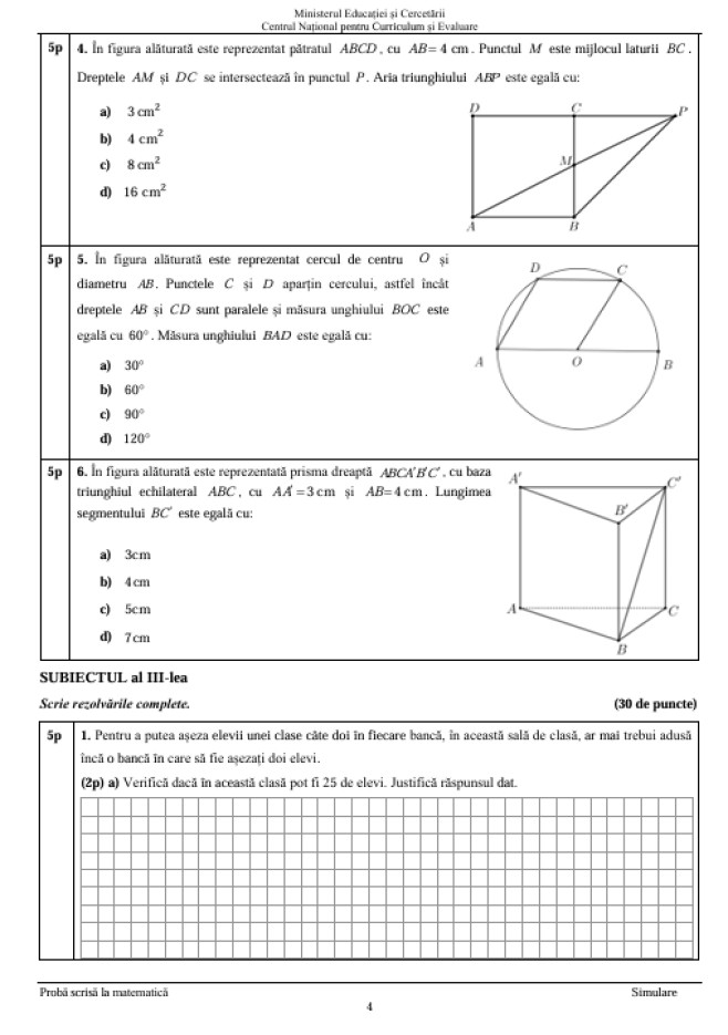 Simulare matematică, subiecte, pagina 3