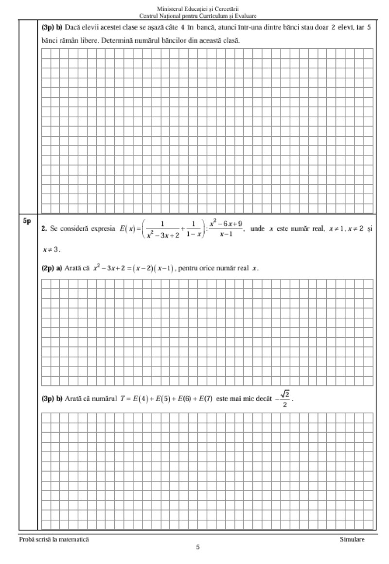 Simulare matematică, subiecte, pagina 4