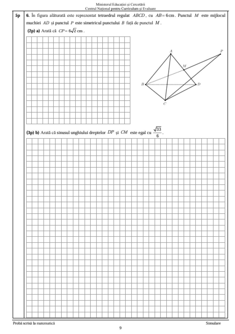 Simulare matematică, subiecte, pagina 8