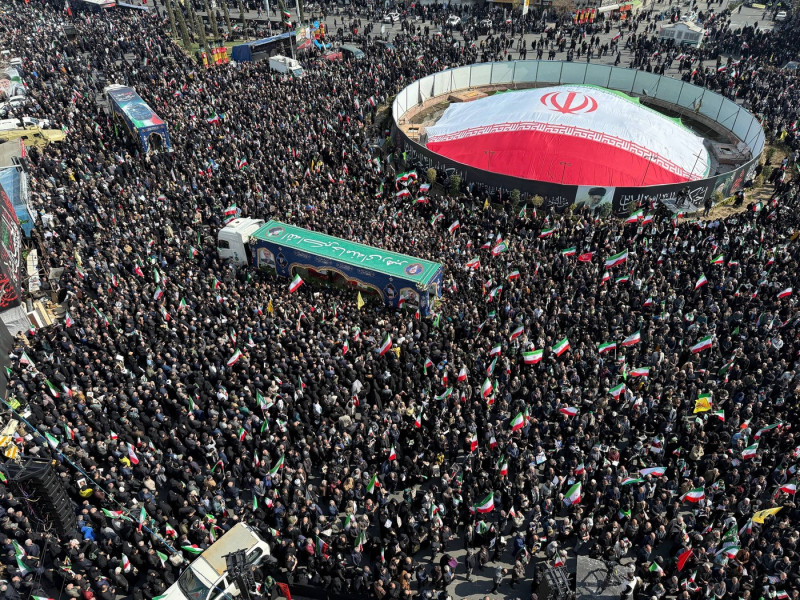 Israel-US Strike Iran: Joint Funeral For Larijani, Soleimani And IRIS Dena Sailors