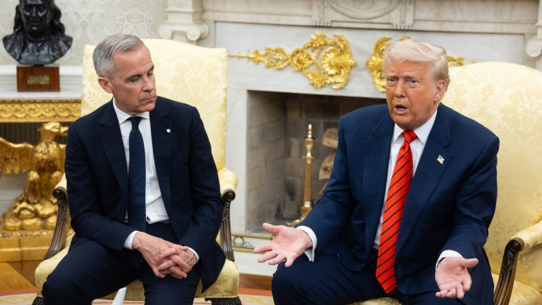 Donald Trump se referă la premierul canadian Mark Carney ca la „viitorul guvernator al Canadei”