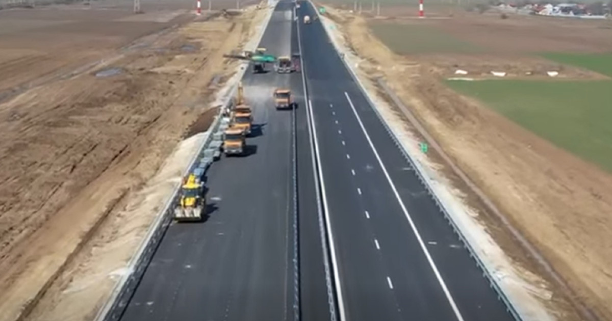 Lucrările pe secțiunea 4 a autostrăzii Sibiu – Pitești aproape finalizate
