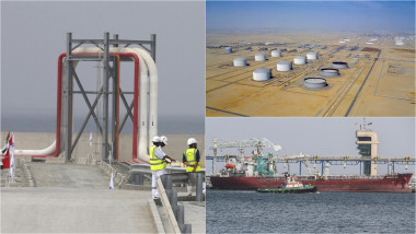 conducte de petrol, rezervoare și petroliere în Arabia Saudită și Emiratele Arabe Unite