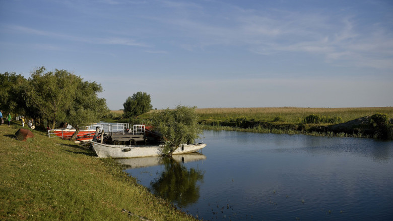 Vedere din satul Letea din Delta Dunarii, judetul Tulcea.