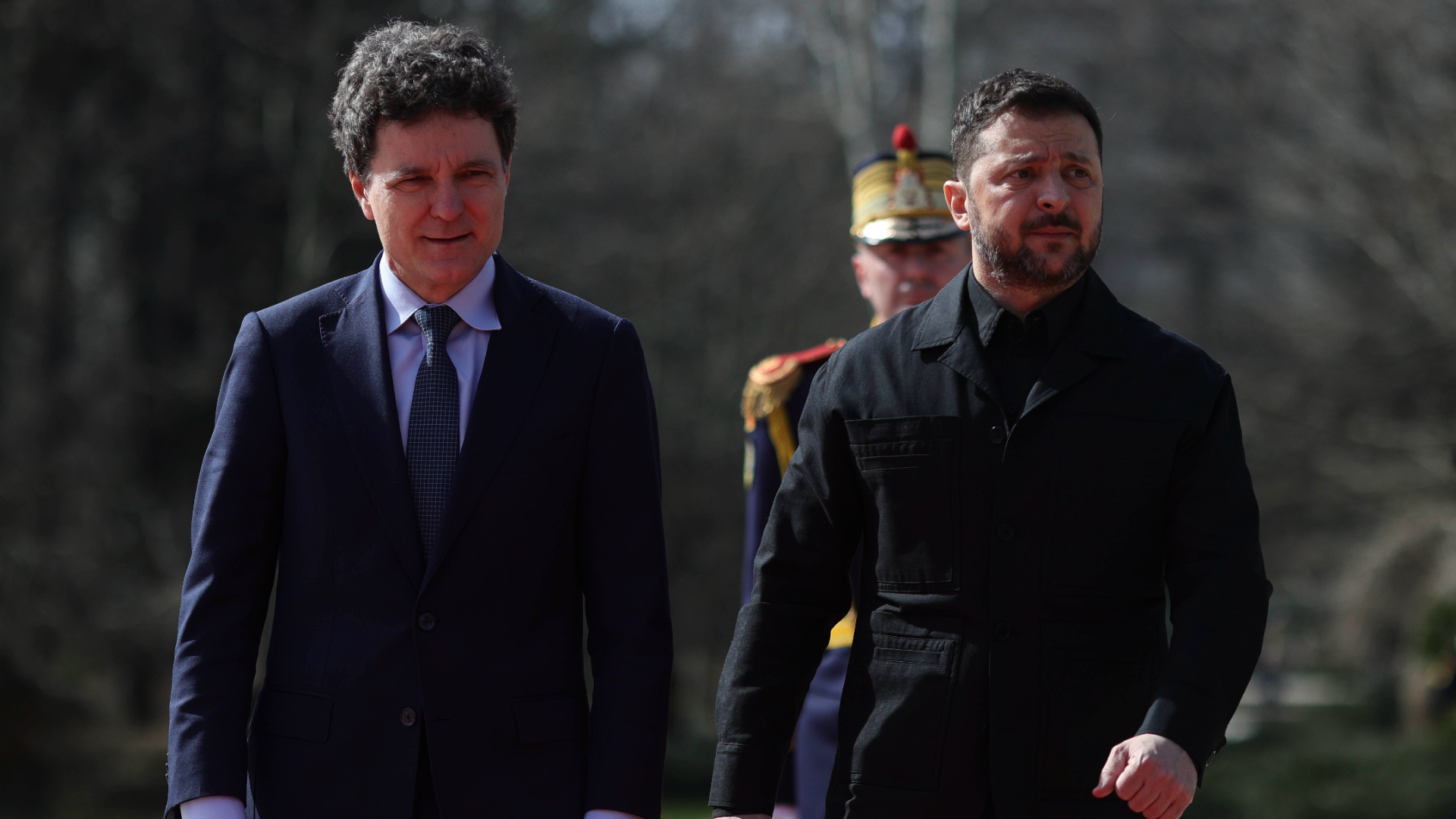 Nicușor Dan și Volodimir Zelenski susțin o conferință de presă la Palatul Cotroceni