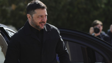 Volodimir Zelenski ajunge la Palatul Cotroceni.