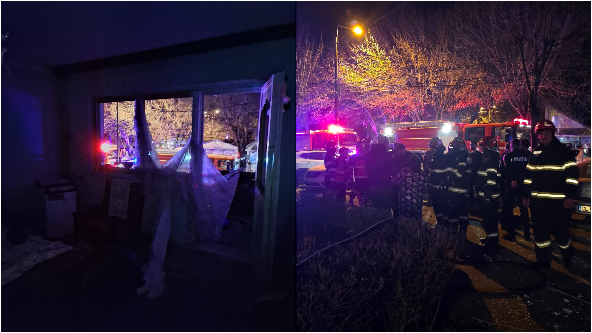 Explozie puternică într-un bloc din Călărași: 17 locatari evacuați, trei persoane au ajuns la spital