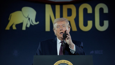 President Donald Trump attends the National Republican Congressional Committee's annual fundraising dinner