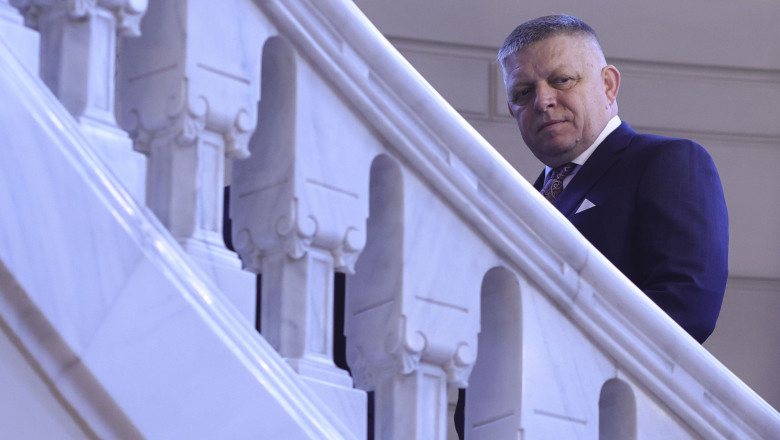 Presedintele Romaniei il primeste pe premierul slovac Robert Fico la Palatul Cotroceni, 27 martie 2026.