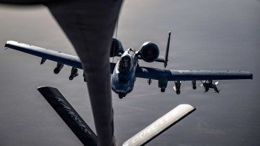 U.S. Air Force A-10 Thunderbolt II Fighter Aircraft Refuel During Operation Epic Fury
